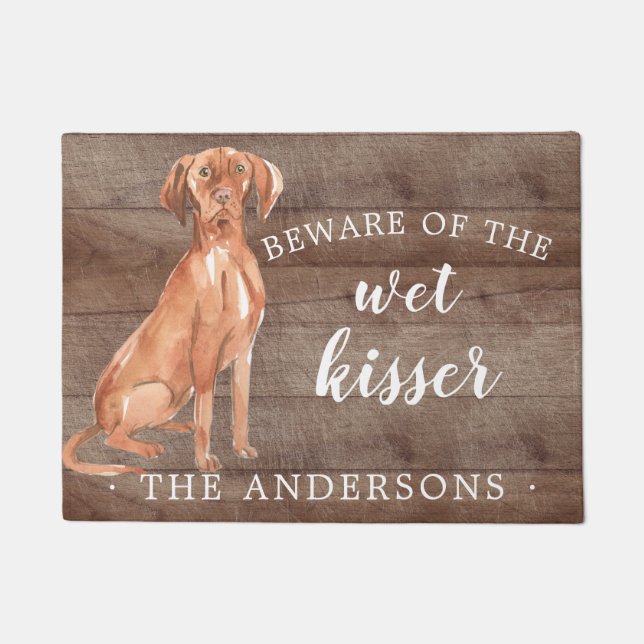 Hungarian Vizsla .Dog Personalised Door Mat (Front)