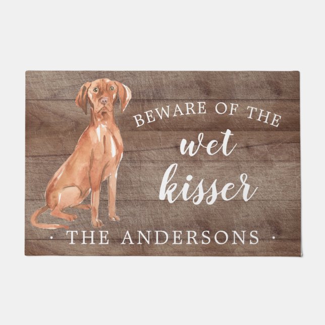 Hungarian Vizsla .Dog Personalised Door Mat (Front)