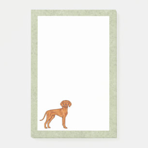 Hungarian Vizsla Pointer Dog Cartoon Illustration Post-it Notes