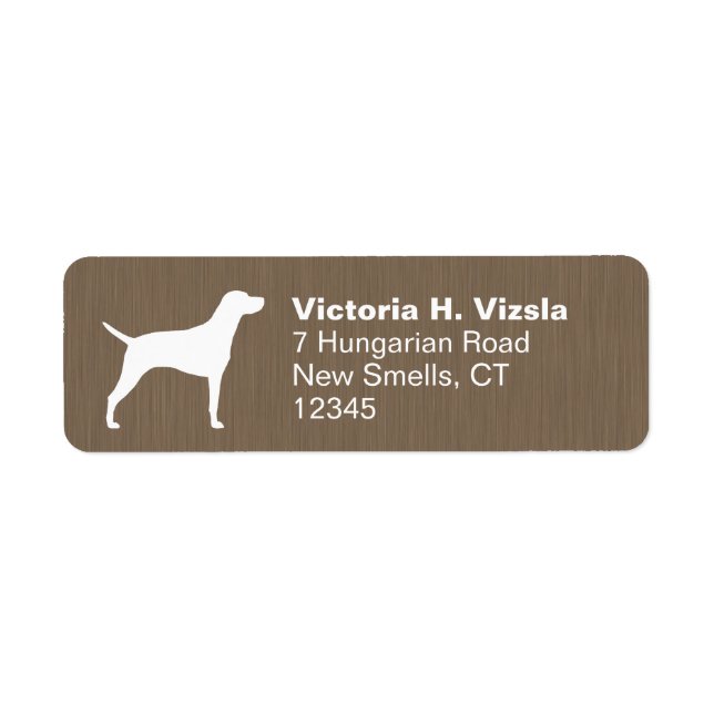 Hungarian Vizsla Silhouette Return Address (Front)