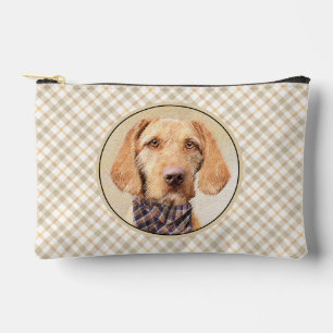 Hungarian Wirehaired Vizsla Painting Cute Dog Art Accessory Pouch