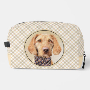 Hungarian Wirehaired Vizsla Painting Cute Dog Art Dopp Kit