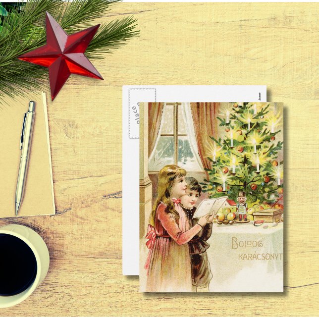 Hungarian Xmas 1902 Holiday Postcard (Creator Uploaded)