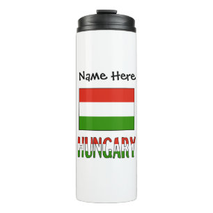 Hungary and Hungarian Flag Personalised Thermal Tumbler