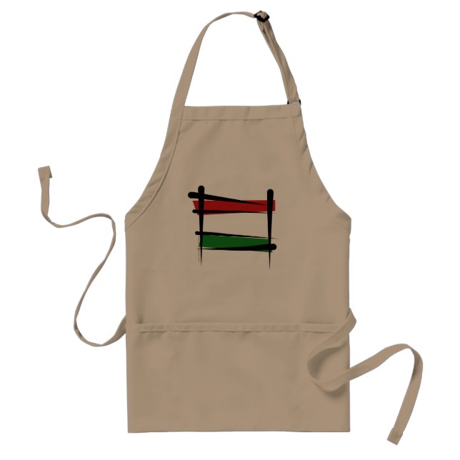 Hungary Brush Flag Standard Apron (Front)