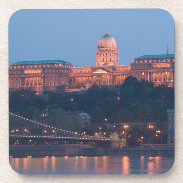 HUNGARY, Budapest: Szechenyi (Chain) Bridge, Coaster (Front)
