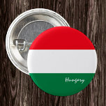 Hungary button, patriotic Hungarian Flag 3 Cm Round Badge<br><div class="desc">Buttons: Hungary & Hungarian Flag - love my country,  travel,  holiday,  national patriots / sports fans</div>