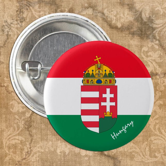 Hungary button, patriotic Hungarian Flag fashion 3 Cm Round Badge (Creator Uploaded)