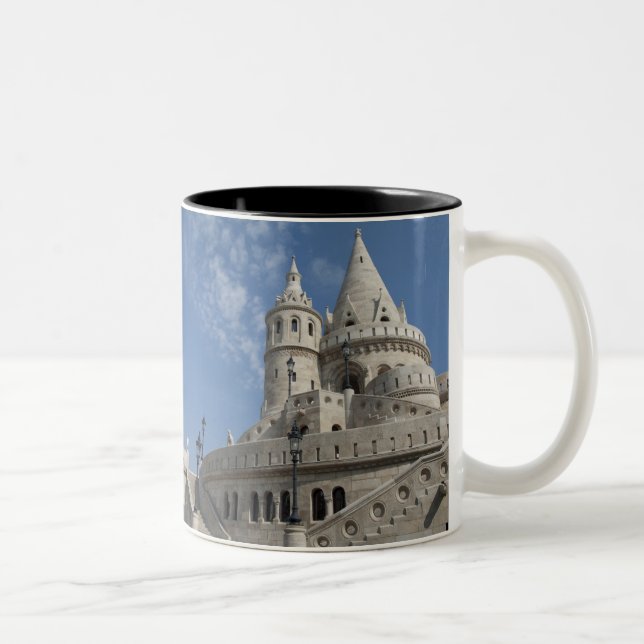 Hungary, capital city of Budapest. Buda, Castle 2 Two-Tone Coffee Mug (Right)