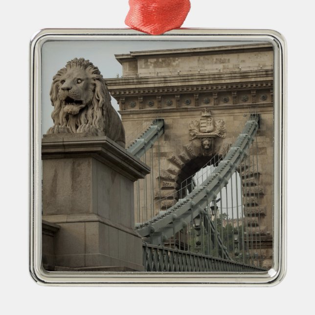 Hungary, capital city of Budapest. Historic 2 Metal Tree Decoration (Front)