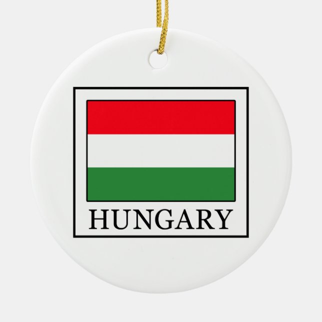 Hungary Ceramic Tree Decoration (Front)