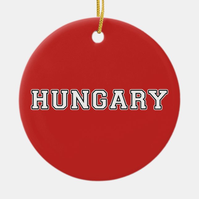 Hungary Ceramic Tree Decoration (Front)