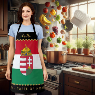 Hungary Chefs Apron, Hungarian Flag Apron