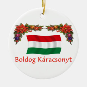 Hungary Christmas Ceramic Tree Decoration