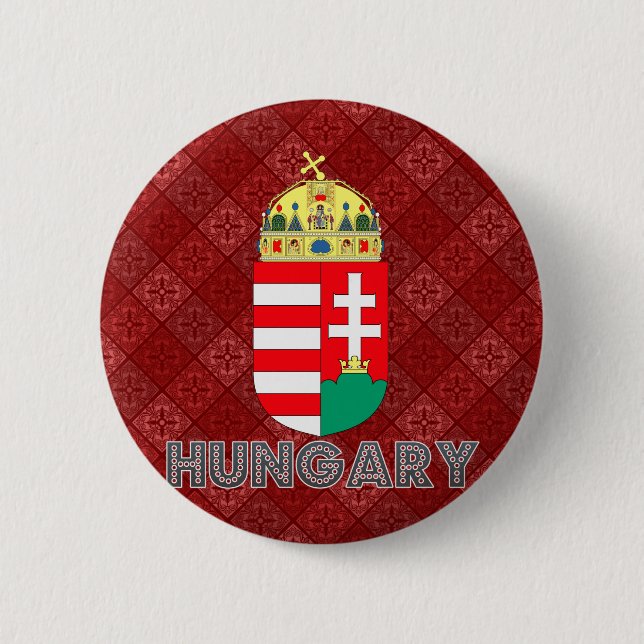 Hungary Coat of Arms 6 Cm Round Badge (Front)