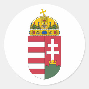 Hungary coat of arms classic round sticker