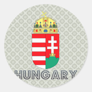 Hungary Coat of Arms Classic Round Sticker