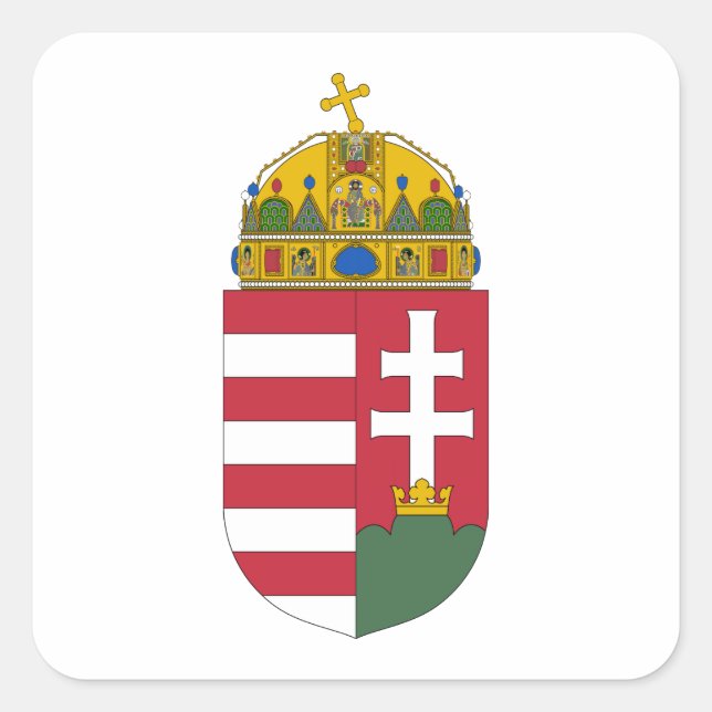 Hungary Coat of Arms Square Sticker (Front)