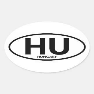 Hungary Euro Car Oval Oval Sticker