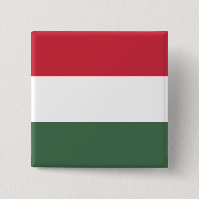 Hungary Flag 15 Cm Square Badge (Front)