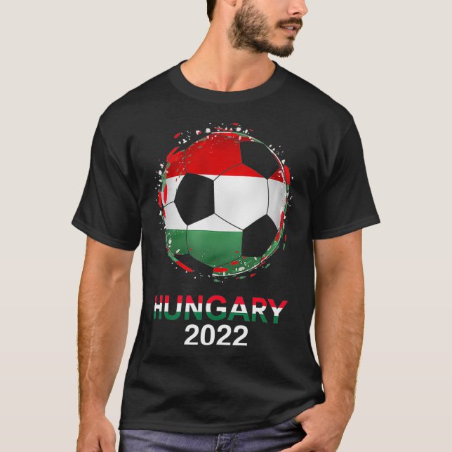 Hungary Flag 2022 Supporter Hungarian Soccer Team  T-Shirt (Front)
