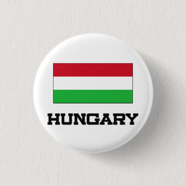 Hungary Flag 3 Cm Round Badge (Front)