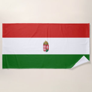Hungary flag Beach Towel