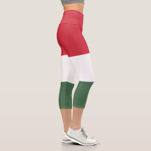 Hungary Flag Capri Leggings