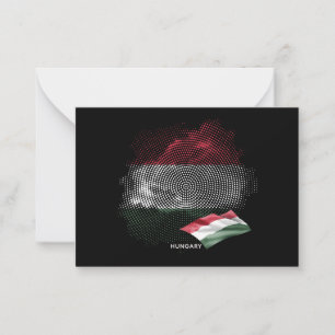 Hungary flag card