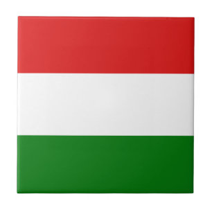 Hungary Flag Ceramic Tile