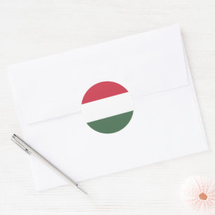 Hungary flag classic round sticker