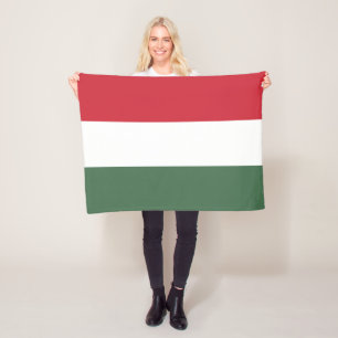 Hungary Flag Fleece Blanket
