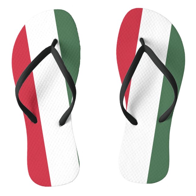 Hungary Flag Flip Flops (Footbed)