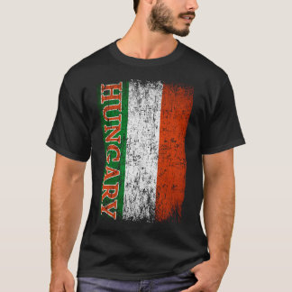 Hungary Flag Gift Women Men Children Hungary Retro T-Shirt