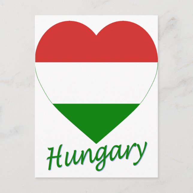 Hungary Flag Heart Postcard (Front)