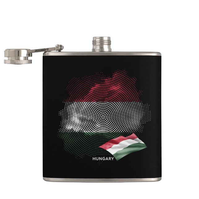 Hungary flag hip flask (Opened)