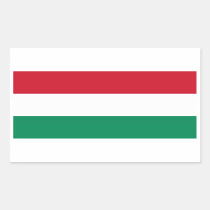 Hungary Flag HU Rectangular Sticker
