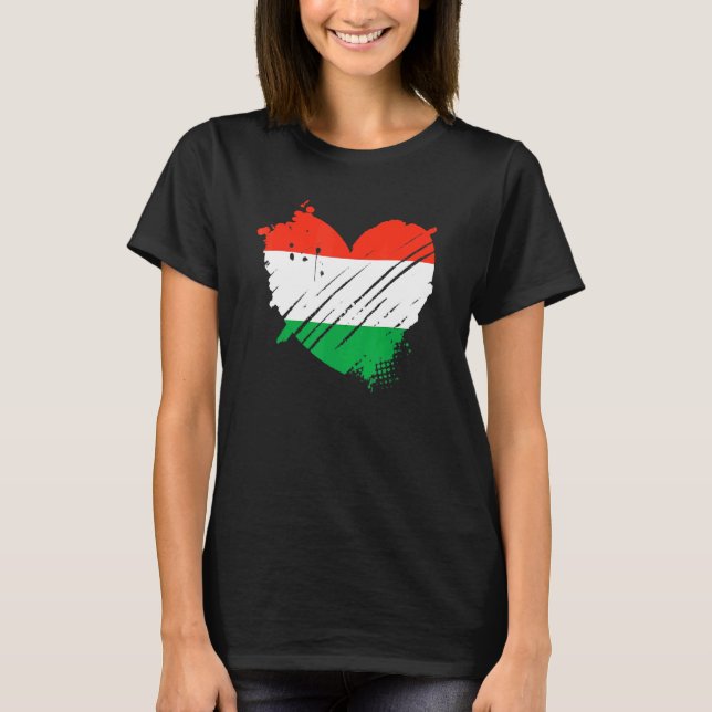 Hungary Flag I Love It Is In My Dna For Hungrians T-Shirt (Front)