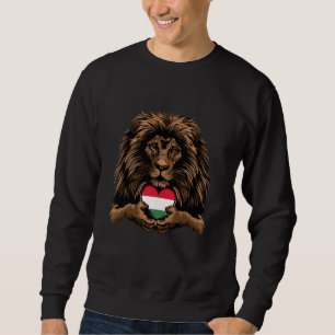 Hungary Flag Lion Heart Hungarian Pride Hungarian Sweatshirt