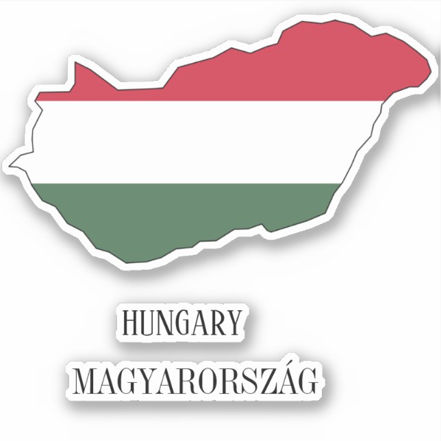 Hungary Flag Map (Front)