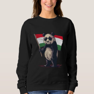 Hungary Flag Panda Bear Hungarian Roots Hungarian Sweatshirt