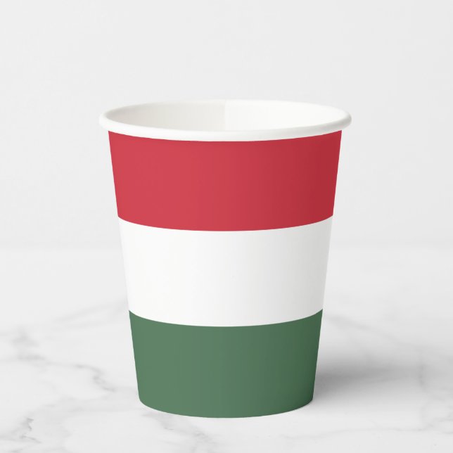 Hungary Flag Paper Cups (Left)