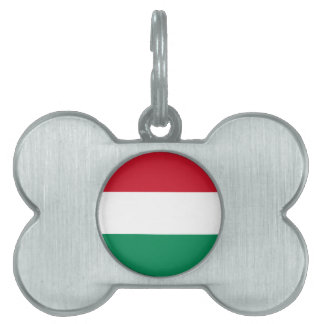 Hungary Flag Pet Name Tag