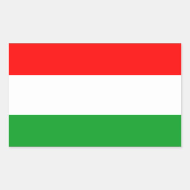 Hungary Flag Rectangular Sticker (Front)