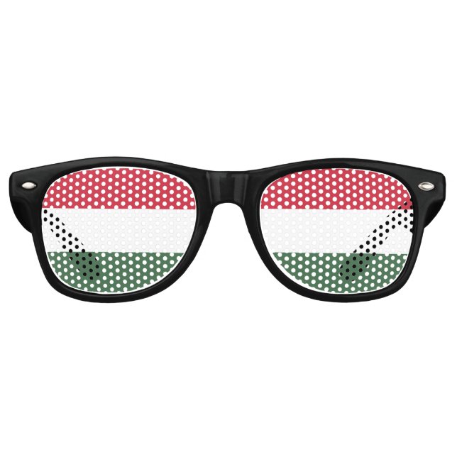 Hungary flag  retro sunglasses (Front)
