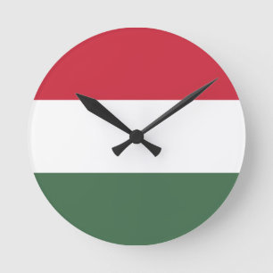 Hungary Flag Round Clock