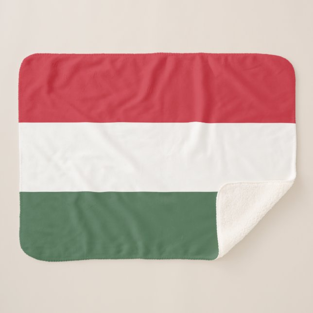 Hungary Flag Sherpa Blanket (Front (Horizontal))