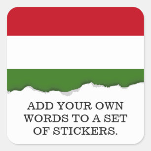 Hungary Flag Square Sticker