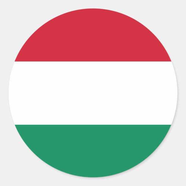 Hungary Flag Sticker (Front)