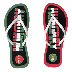 Hungary Flag Superb Patriotic Flip Flops